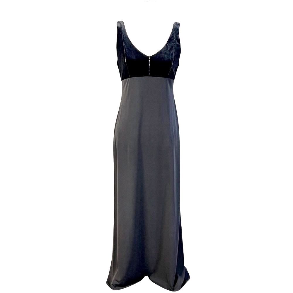 Vtg Niki By Niki Livas Y2K Maxi Evening Dress Sz 8 Velvet Whimsigoth 90s HOCO
